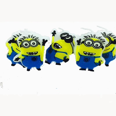 

PARTY PROPZ MINION BIRTH DAY DECORATION / CANDLE SET OF 5/ PARTY SUPPLIES Candle(Multicolor, Pack of 5)