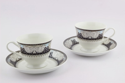

Swagger royal elegant bone china tea set Bone China(Multicolor, Pack of 12)
