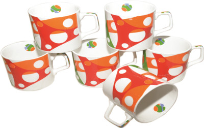 

Amazecart Bone China Tea & Coffee Cups Set of 6 Pieces (150 ml) Bone China(Multicolor, Pack of 6)