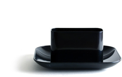 

Evana 2 Compartments Plastic desk organizer(Black)