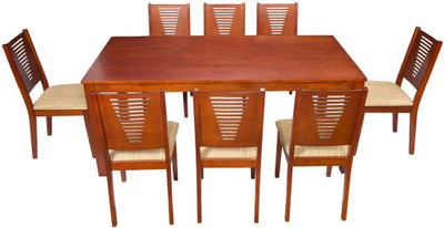 

Woodness Solid Wood 8 Seater Dining Set(Finish Color - Mahogany)