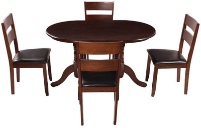 

Woodness Solid Wood 4 Seater Dining Set(Finish Color - Wenge)