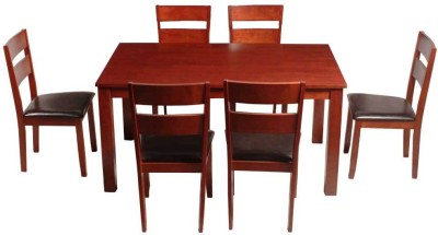 

Woodness Solid Wood 6 Seater Dining Set(Finish Color - Mahogany)