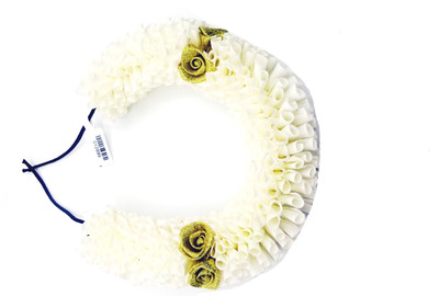 

Margam Artificial Gajra Flowers Bun Hair Band(White)