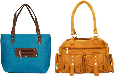 

Vera Stayle Hand-held Bag(Blue, Yellow)