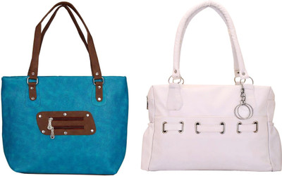 

Vera Stayle Hand-held Bag(Blue, White)