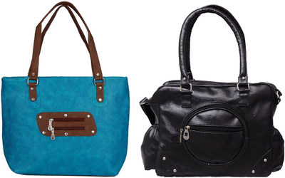 

Vera Stayle Hand-held Bag(Blue, Black), Black;blue