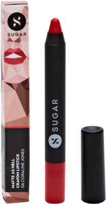 

Sugar MATTE AS HELL CRAYON LIPSTICK - 06 Coraline Jones(Orange Coral, 2.8 g)