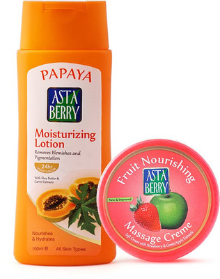 

Astaberry Fruit Nourishing Cream & Papaya Moisturizer Combo(200 ml)