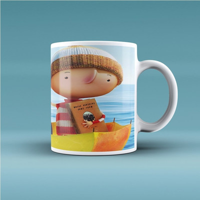 Kafter Penguin On Boat Ceramic Mug(360 ml) available at flipkart for Rs.370