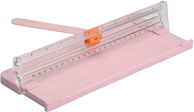 

Chrome Mini Plastic Grip Hand-held Paper Cutter(Set Of 1, Pink)