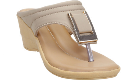 Zappy Women Beige Wedges