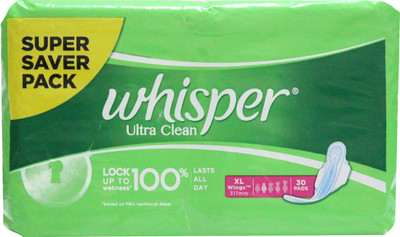

whisper Ultra Clean Super Saver Pack Sanitary Pad