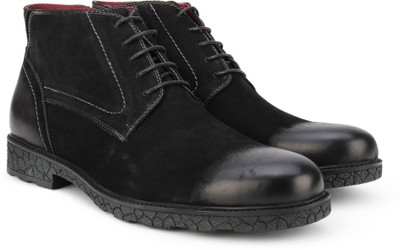 

Pavers England Genuine Leather Boots For Men(Black