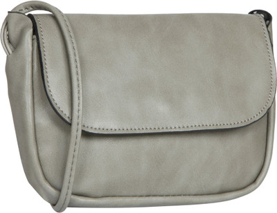 

Bagkok Women Casual Grey PU Sling Bag