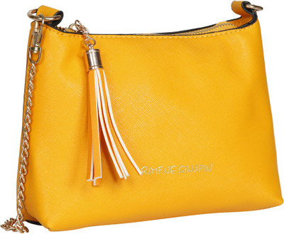 

Bagkok Women Formal Yellow PU Sling Bag
