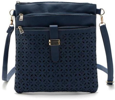 

Clublane Women Blue Leatherette Sling Bag
