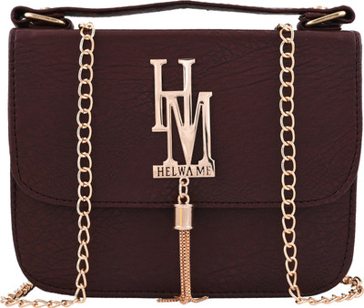 

Fristo Women Evening/Party Brown PU Sling Bag