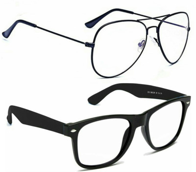 

Azmani Wayfarer, Aviator Sunglasses(Clear)