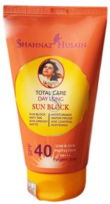 Shahnaz Husain Sunscreen - SPF 40 PA+++ Sun Block Total Care Day Long(80 g)