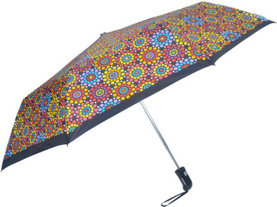 

Fendo Rain Drop 3 Fold Women Umbrella(Multicolor)