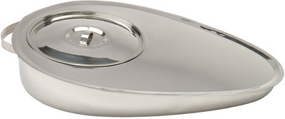 

S.S.Axon Stainless Steel Bed Pan For Male With Lid / Urine Pot(500 ml Silver)