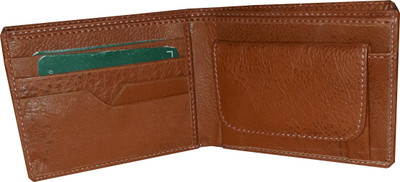 

M P Leather Store Men Brown Genuine Leather Wallet(4 Card Slots)
