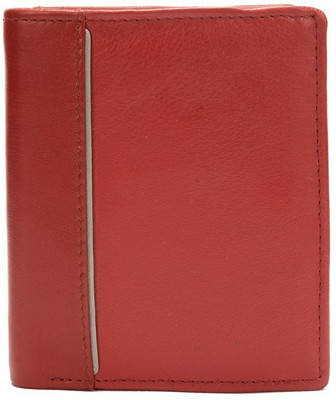 

Rebel Color Men Red Genuine Leather Wallet(7 Card Slots), Brick red