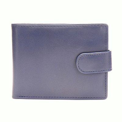 

Rebel Color Men Blue Genuine Leather Wallet(6 Card Slots), Navy