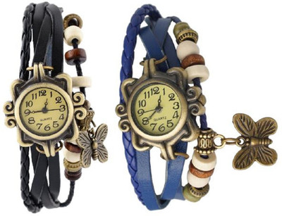 Mi combo butterfly black blue BBB44 Analog Watch For Girls