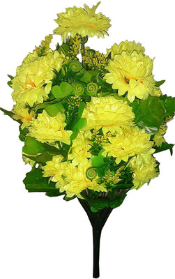 

KAYKON Carnation Bunch 50 cm Yellow bunch Yellow Assorted Artificial Flower(20 inch, Pack of 1)