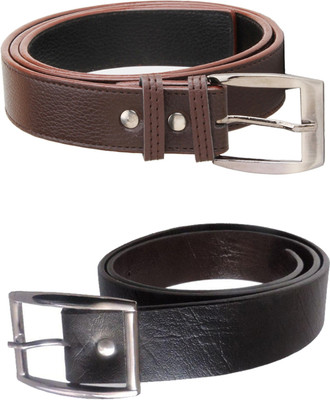 

AJS Men Black Artificial Leather Belt