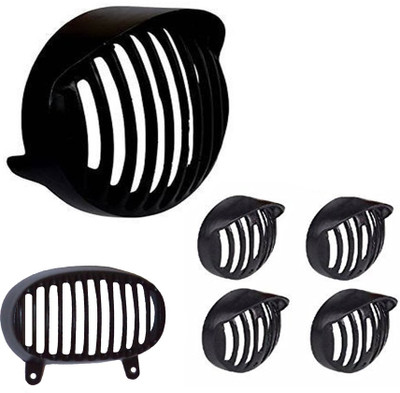

Almos Peak Set For Bajaj Avenger 220cc (Head Light+Tail light +Indicator Set) Bike Headlight Grill(Black)