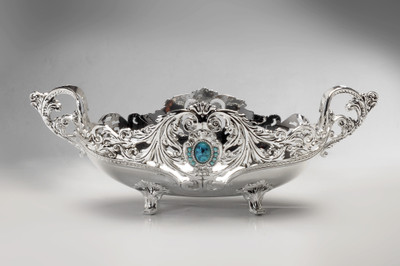 

MeLANgE FB1007(big) Silver Plated Bowl(Silver, Pack of 1)