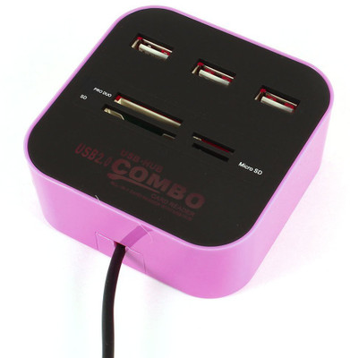 

BB4 3 Port USB COMBO HUB Card Reader(Multicolor)