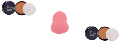 

Blue Heaven beauty blender with 2Xpression Pan Cake 75 (Natural Rose)(Set of 3)