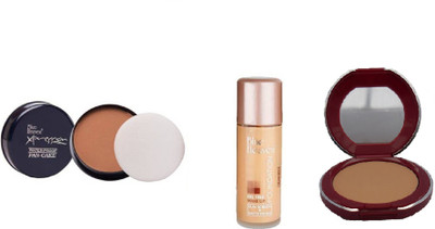 

Blue Heaven Xpression Pan Cake 74 (Golden Honey),Oil Free Foundation 30 ML (Natural Beige) with follow me compact(Set of 3)