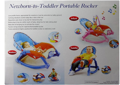 

Blue Lotus Newborn Baby Toddler Portable Rocker(Multicolor)