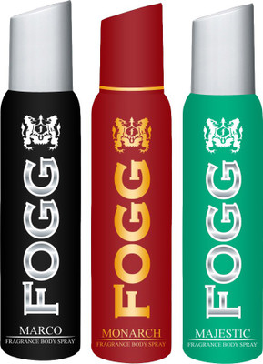 

Fogg COMBO PACK OF 3 Body Spray - For Men & Women(120 ml, Pack of 3)