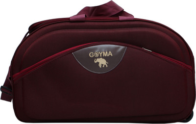 

GOYMA Canvas & Polyester 24 Inches Duffel Strolley Bag(Maroon)