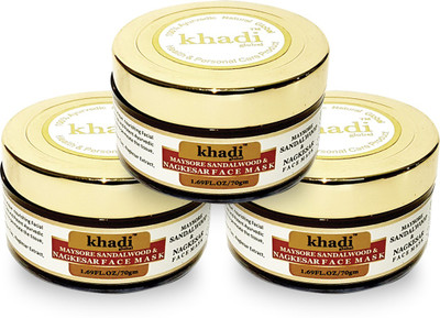 

Khadi Global Maysore Sandalwood & Nagkesar Face Mask Pack of 3(210 ml)