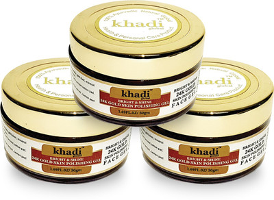 

Khadi Global Bright & Shine 24K Gold Skin Polishing Gel Pack of 2 (Total 100ml)(100 ml)