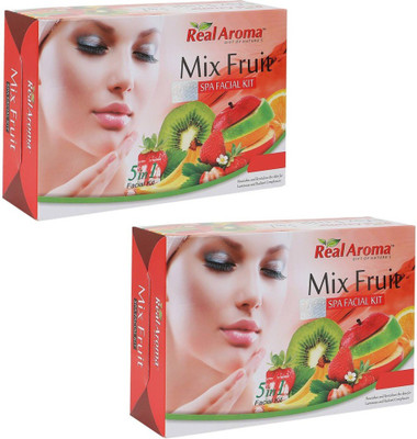Real Aroma Mix Fruit Spa Facial Kit 740 g(Set of 2)