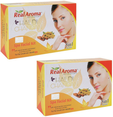 Real Aroma Haldi Chandan Spa Facial Kit 740 g(Set of 2)