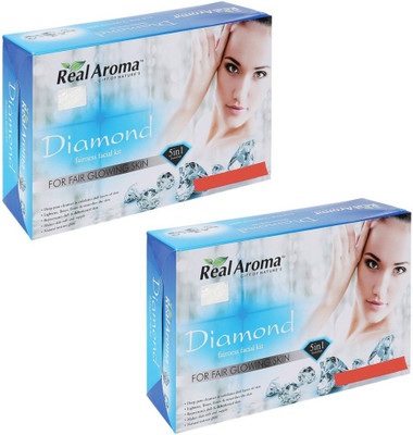 

Real Aroma Diamond Fairness Facial Kit 740 g(Set of 2)