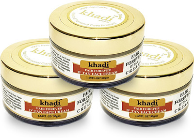 

Khadi Global Fair Forever D Tan Face Cream Pack of 3(150 ml)