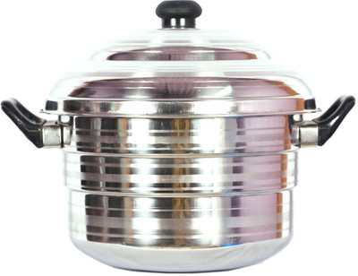 

Handcuffs Idli Maker, Patra Maker, Dhokla Maker Food Steamer(Silver)