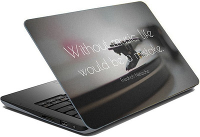 

ezyPRNT Sparkle Laminated Without Music Motivation Quote (15 to 15.6 inch) Vinyl Laptop Decal 15