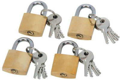 

PTCMart PTCMART Golden-Lock-32MM -Set-of-4 Lock(Multicolor)