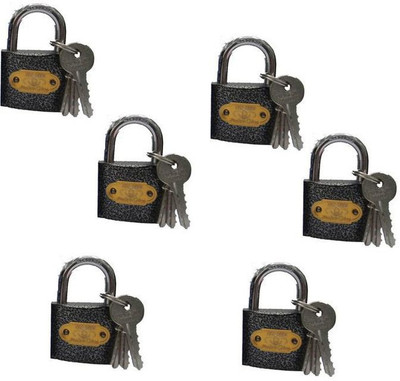 

PTCMart PTCMART Black-Lock-25MM-Set-of-6 Lock(Multicolor)